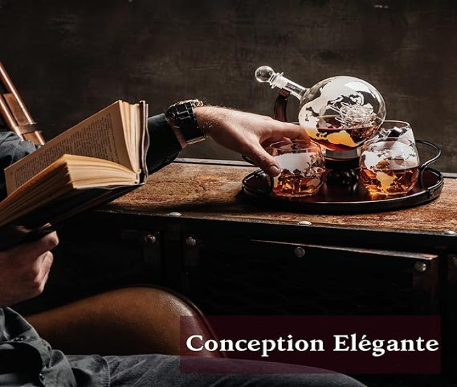 Service à Whisky de Luxe 4 verres