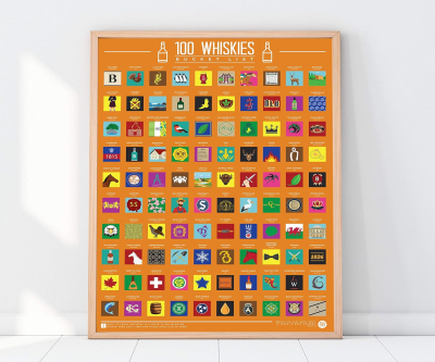 Poster à gratter 100 Whiskies